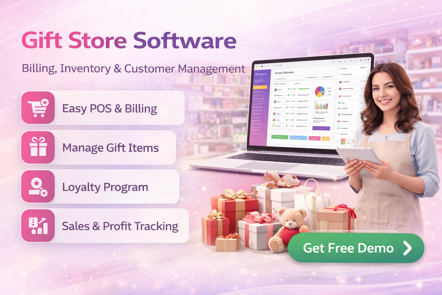 Gift toy store billing software